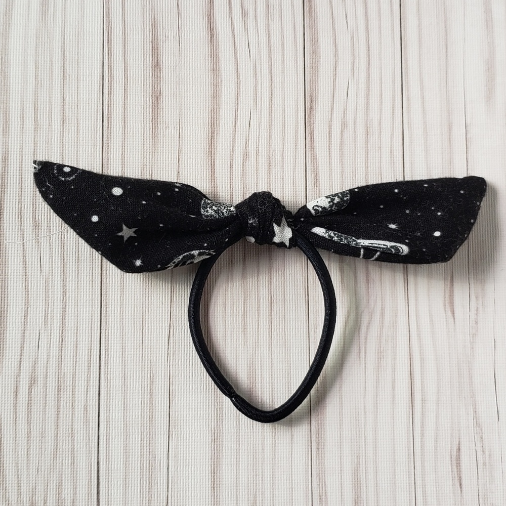 Black and White Galaxy Hair Bow